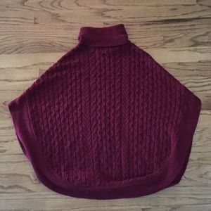 Mud pie Campbell turtleneck poncho, os